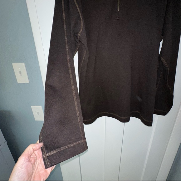 Banana Republic Men's 3/4 Zip Brown Sweater  - XL - Picture 3 of 6